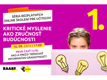 Kritické myslenie ako zručnosť budúcnosti  | 16.09.2024