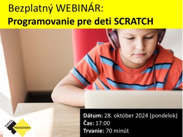 Programovanie pre deti SCRATCH  | 28.10.2024